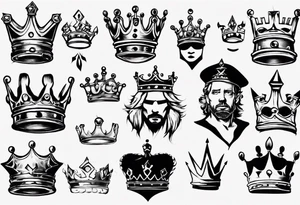king crown tattoo idea