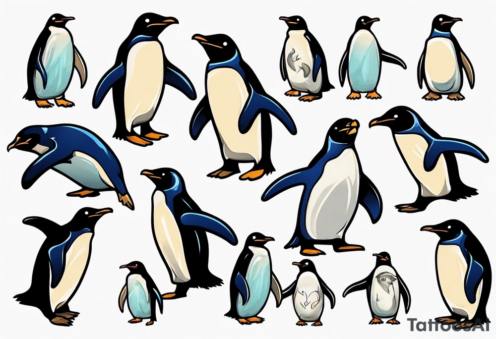 Fiordland Penguins tattoo idea