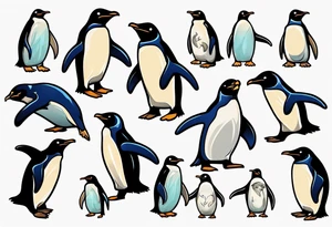 Fiordland Penguins tattoo idea
