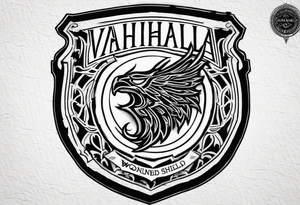 valhalla wounded shield tattoo idea