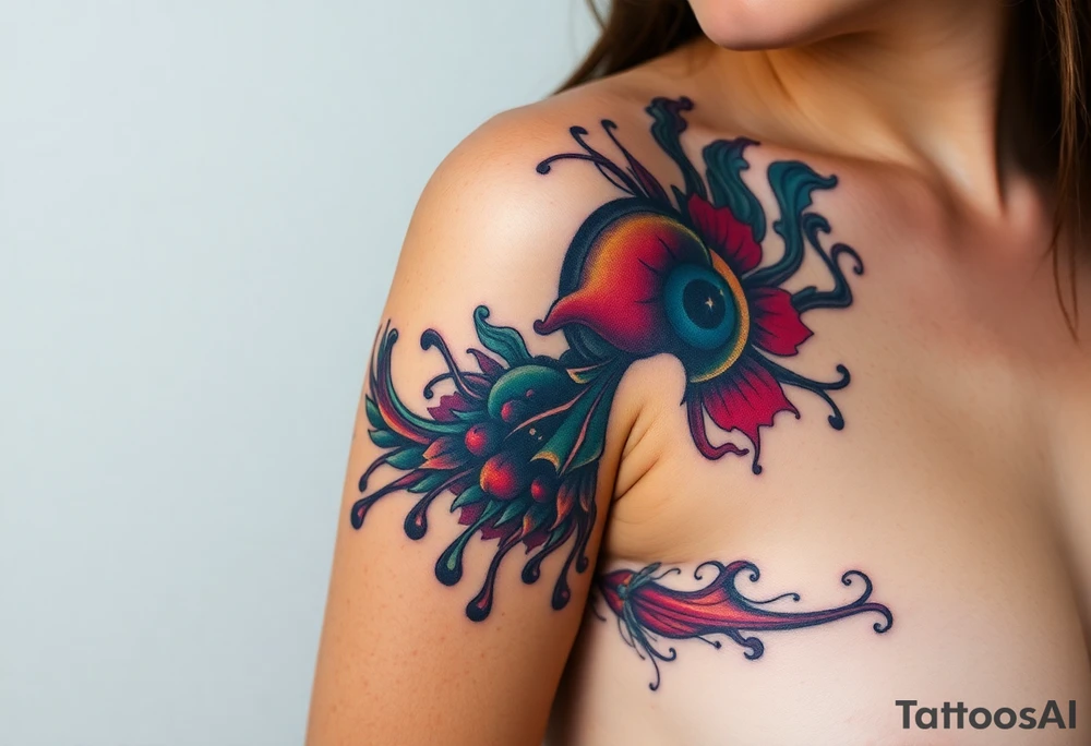 A tatuagem deve expressar força, liberdade e conexão com a multiplicidade da vida, incorporando elementos abstratos e fluidos, com linhas que sugiram movimento e transformação contínua. Evite clichês e busque um design original e significativo. tattoo idea