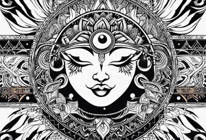 Sun and moon tattoo idea