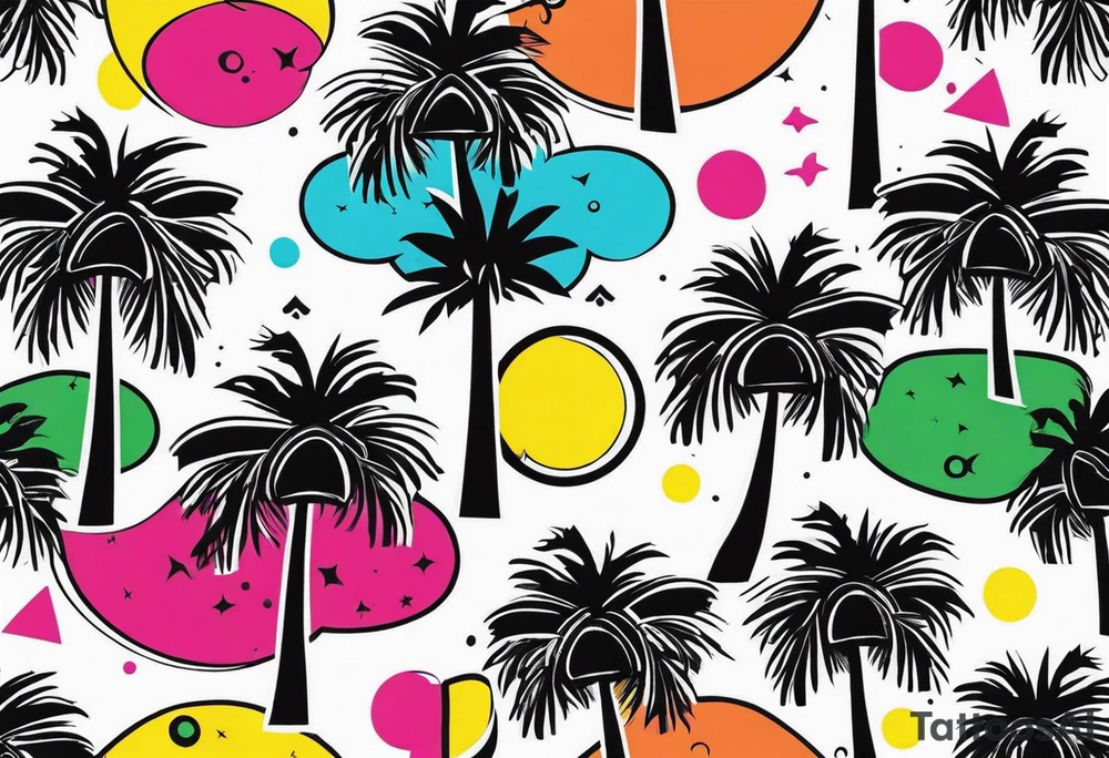 Palm trees, money tattoo idea