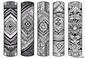 african, arm sleeve tattoo idea