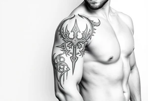 Tribal  religious tattoo idea