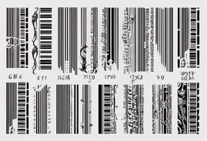 Hebrew Bar code tattoo tattoo idea