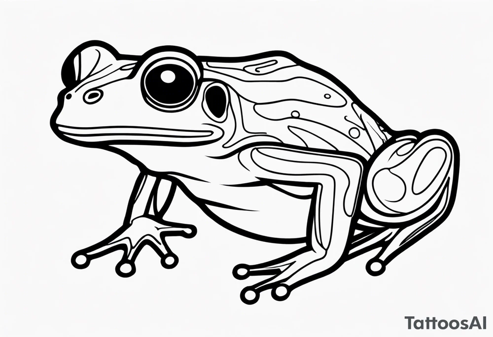 a psychedelic frog tattoo idea