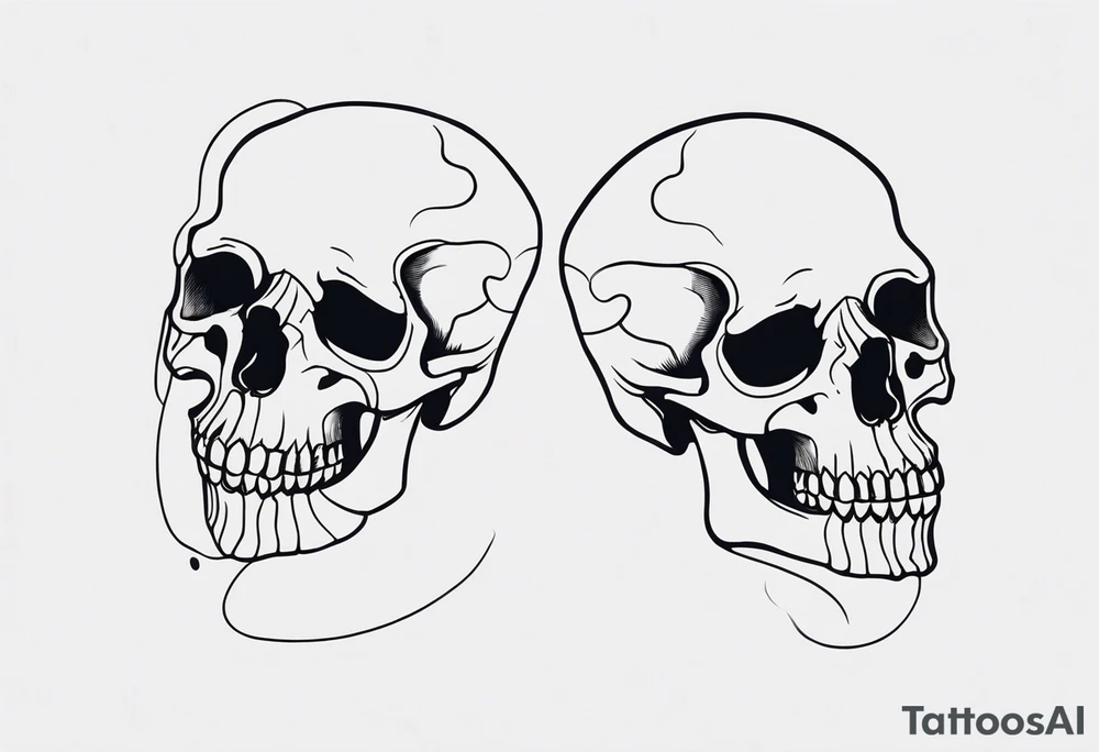 singular bone tattoo idea