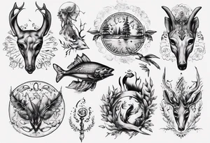 reh und forelle tattoo idea