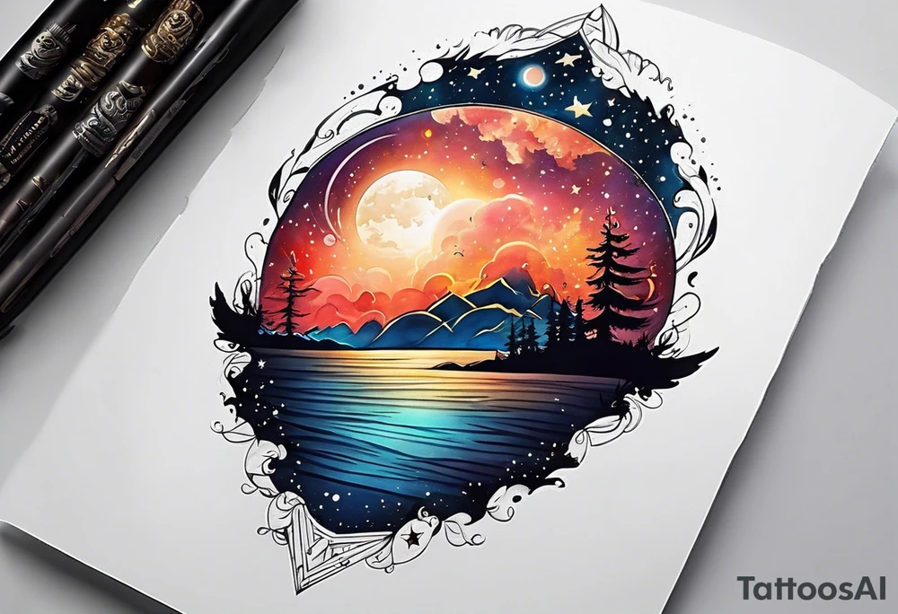 night sky tattoo idea