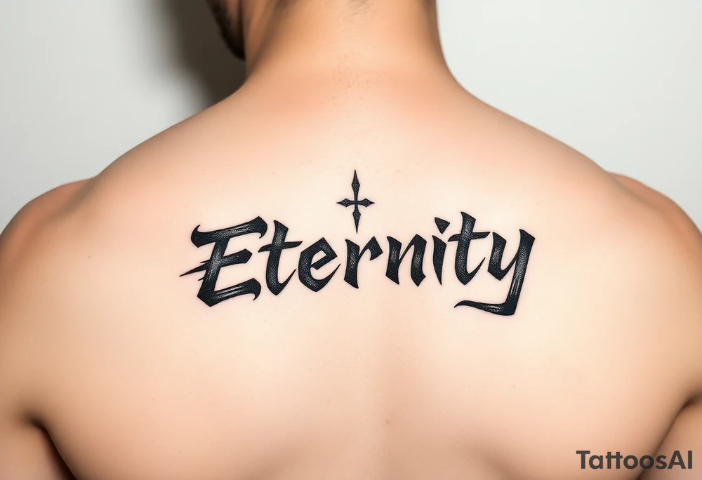 Eternity in ganagster
 font Japanese style tattoo idea