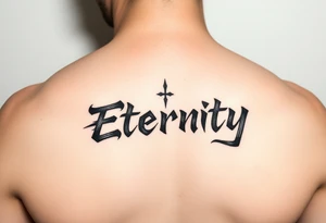 Eternity in ganagster
 font Japanese style tattoo idea