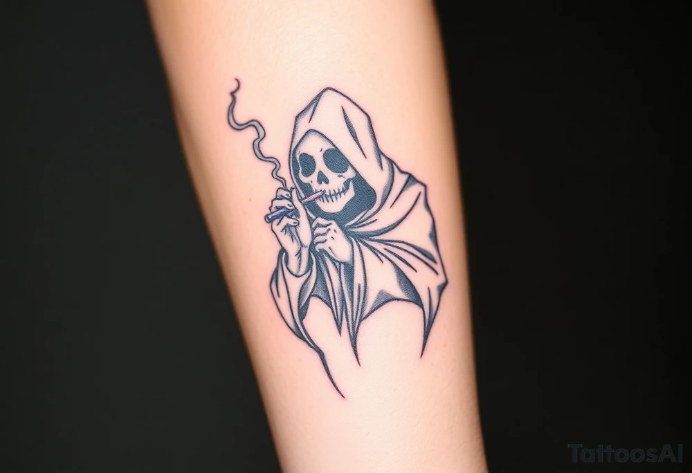 Ghost smoking tattoo idea