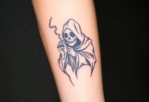 Ghost smoking tattoo idea
