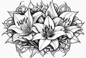Lily with thorns tattoo idea