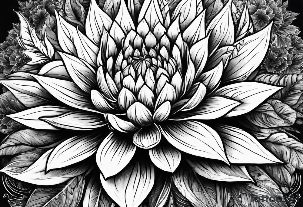 Marijuana flowering tattoo idea