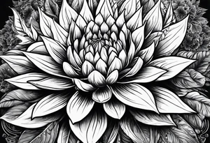 Marijuana flowering tattoo idea