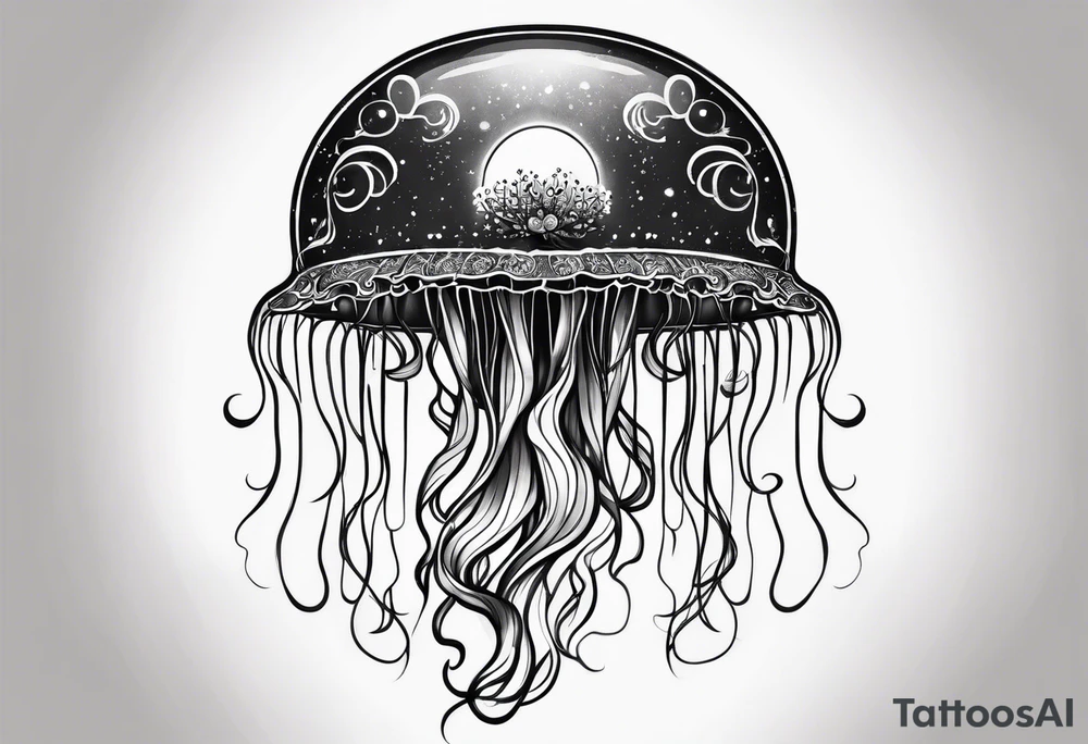 Galaxy jellyfish tattoo idea
