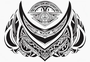 Polynesian neck to chin tattoo tattoo idea