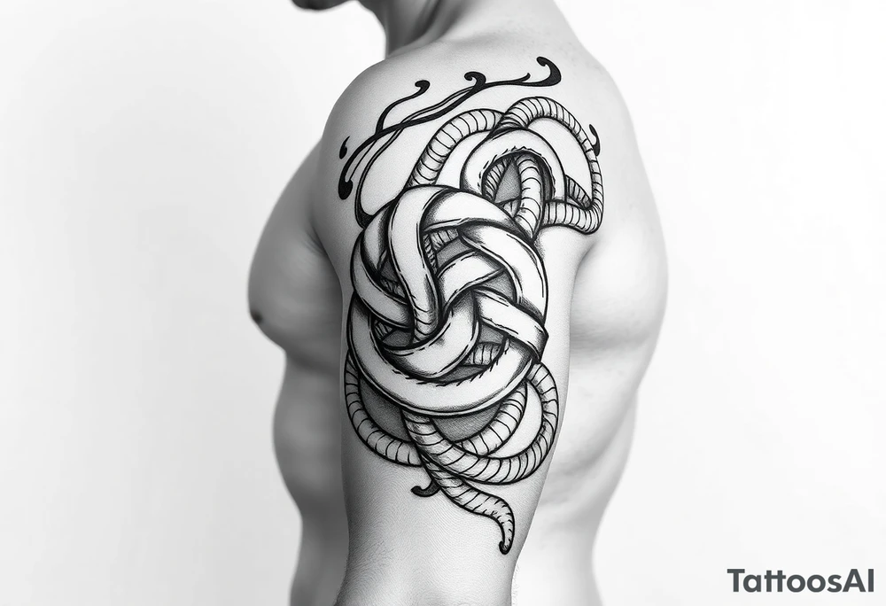 tibetan endless knot tattoo idea