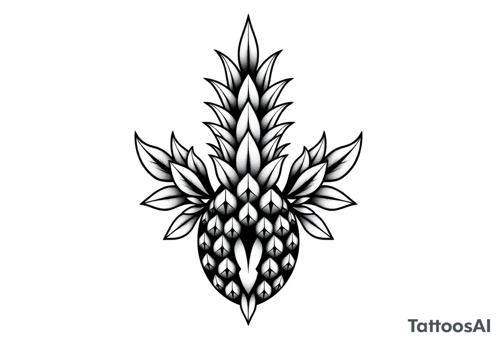 Majestic crown, pineapple ,vagina, anus tattoo idea