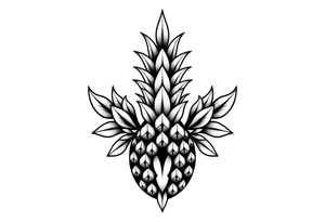 Majestic crown, pineapple ,vagina, anus tattoo idea