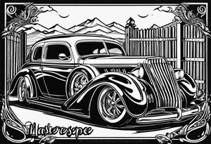 fence sign gang art car tattoo idea