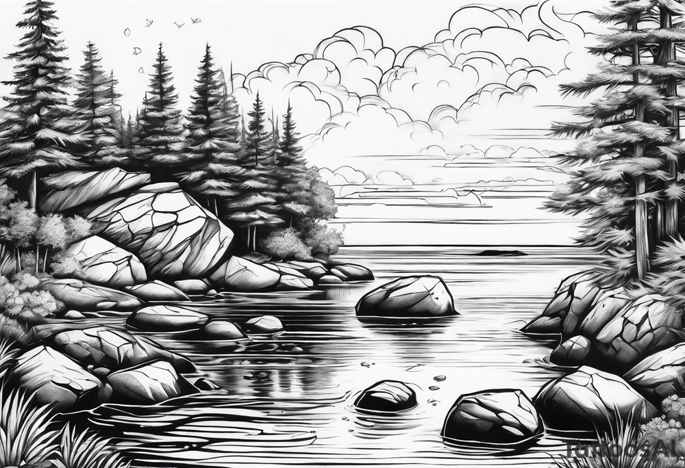 Skipping rocks tattoo idea