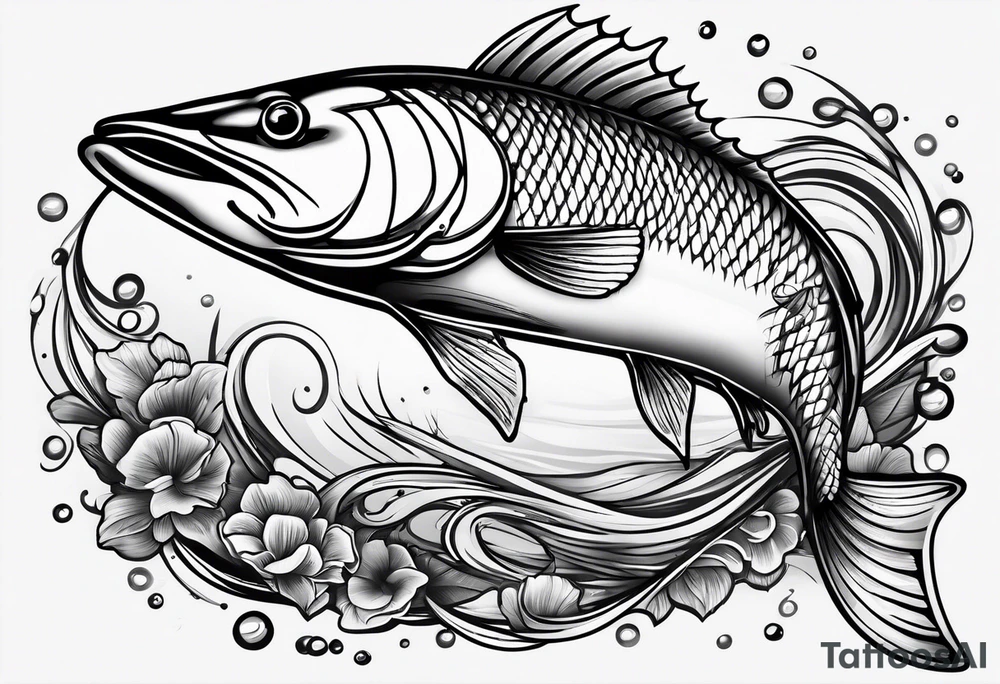 Fishing tattoo idea