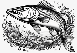 Fishing tattoo idea