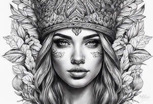 Melro em cima de um ramo tattoo idea