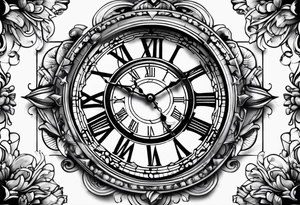 old school clock
 deconstructed tattoo idea