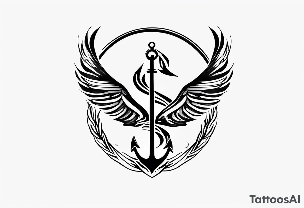 Phoenix, semicolon, Anchor, prsd survivors tattoo idea