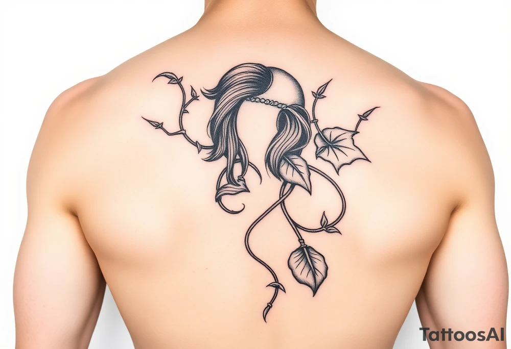 Poison ivy from batman sketch style tattoo idea