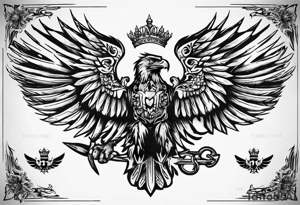 russian eagle tattoo idea