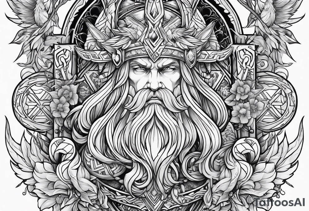 Norse mythology sleeve tattoo idea