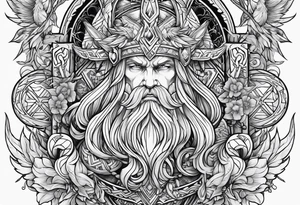 Norse mythology sleeve tattoo idea