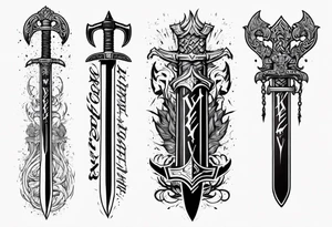 valhalla wounded sword berserker tattoo idea