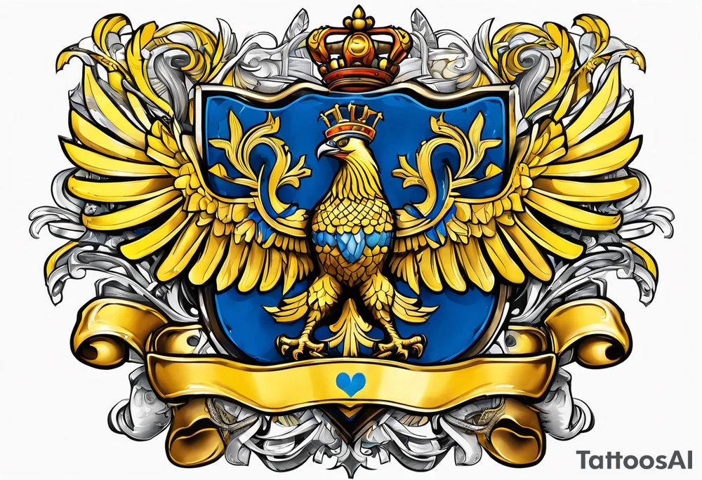 coat of arms of Ukraine tattoo idea