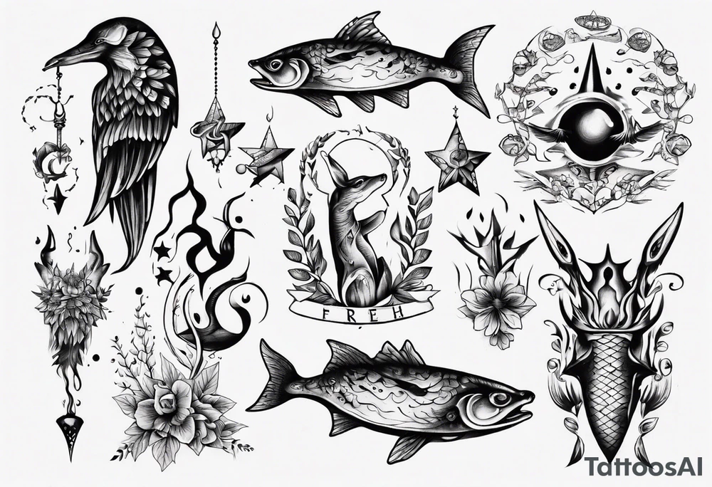 reh und forelle tattoo idea