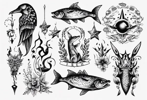 reh und forelle tattoo idea
