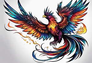 a pheonix raising from the ashes tattoo idea