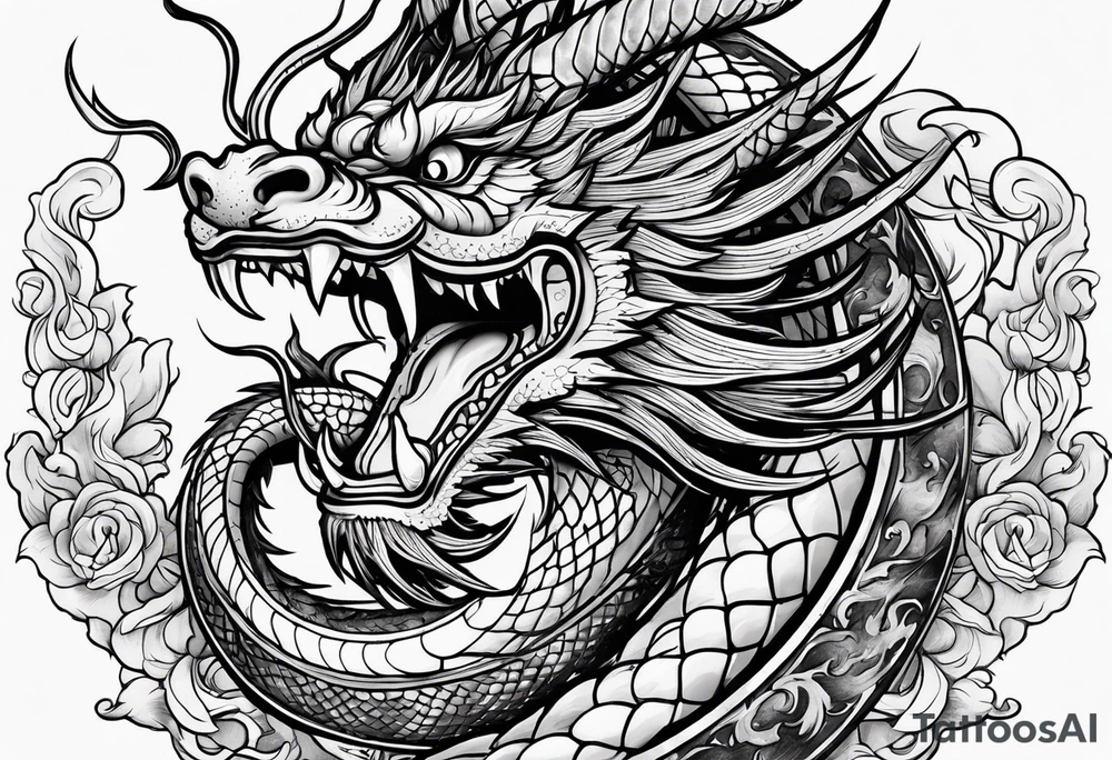 Chinese dragon tattoo idea