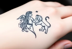 Virgo in love with Leo tattoo idea