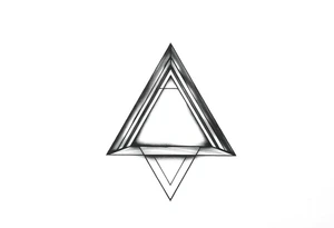 I want three triangles that overlap each other tattoo idea