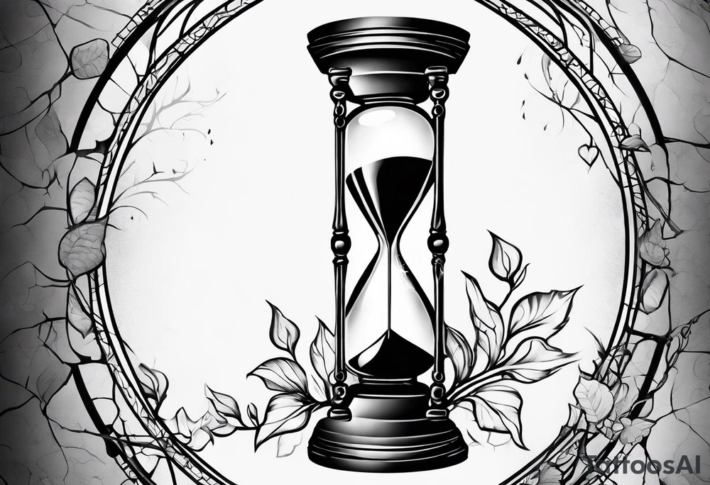Cracked hourglass tattoo idea
