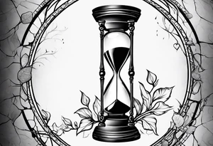 Cracked hourglass tattoo idea
