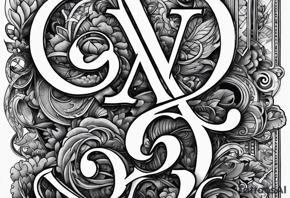 the word proof in bold text with a sad effect tattoo idea