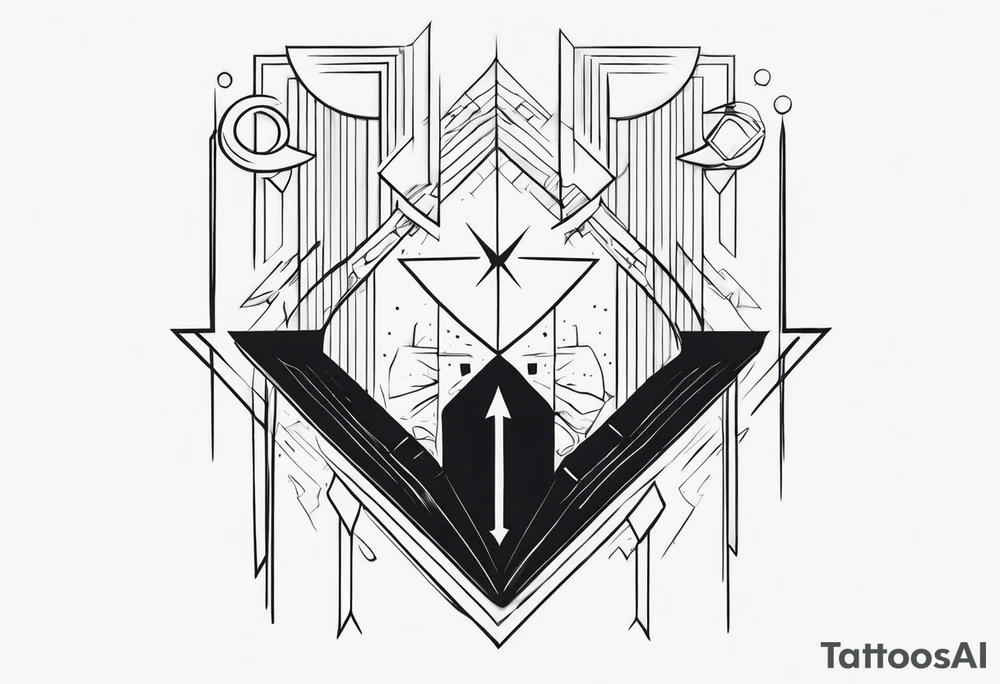 God under an up arrow tattoo idea