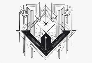 God under an up arrow tattoo idea